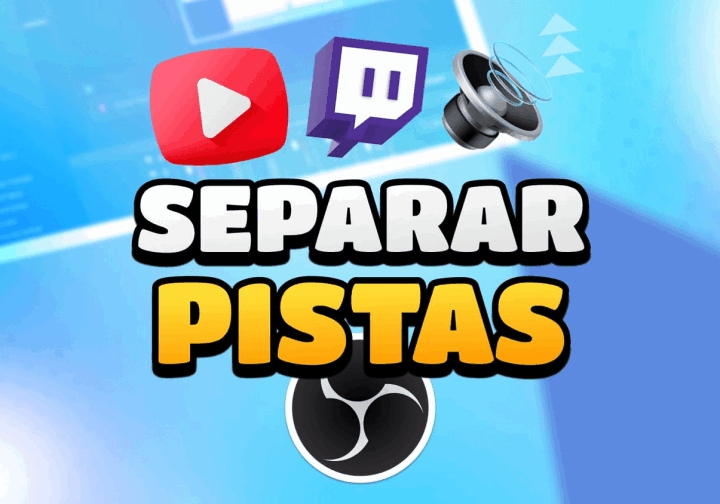 Mezclador de audio de OBS Studio con varias pistas separadas