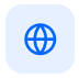 Icono de un globo terráqueo que representa una página web